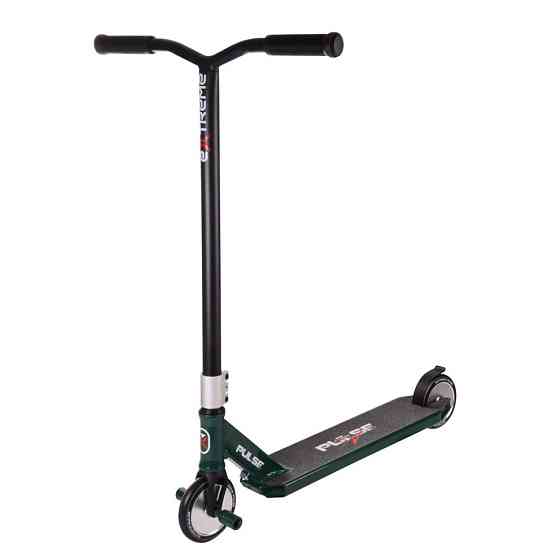 Самокат трюковый 2-х колёсный TR21008 (RL7T) Extreme Motion PULSE, PU 120 мм, цельный алюминий Зеленый Винница