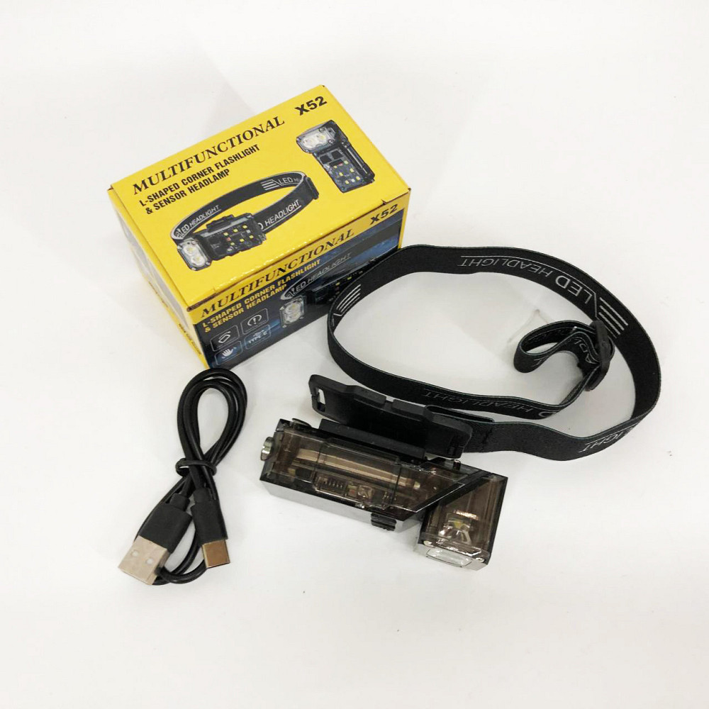 Налобный фонарь яркий X52, 2LED+6SMD RGB, Мощный аккумуляторный фонарик на голову MK-28 Львов - изображение 5