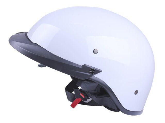 Шлем мотоциклетный MD-513-1, белый глянцевый с черным стеклом, size L Мукачево - изображение 4