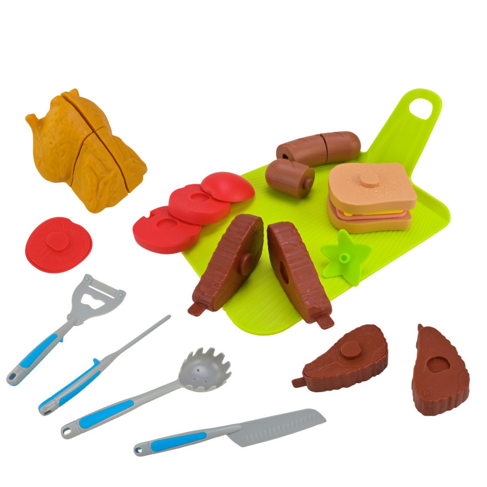 Дитячий набір продуктів "Фаст-фуд" LT8801-8D, овочі, прибори Вінниця - фото 2