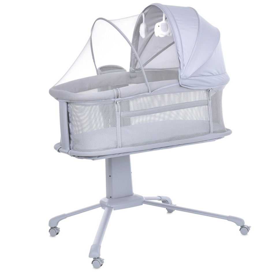 Детская кроватка-люлька 3 в 1 Mastela 3378 приставная, музыка, таймер, москитная сетка, белый Винница - изображение 1