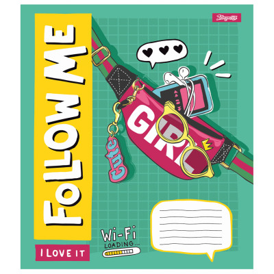 Зошит 1 вересня Follow me А5 24 аркушів клітинка (767276) Вінниця - фото 5