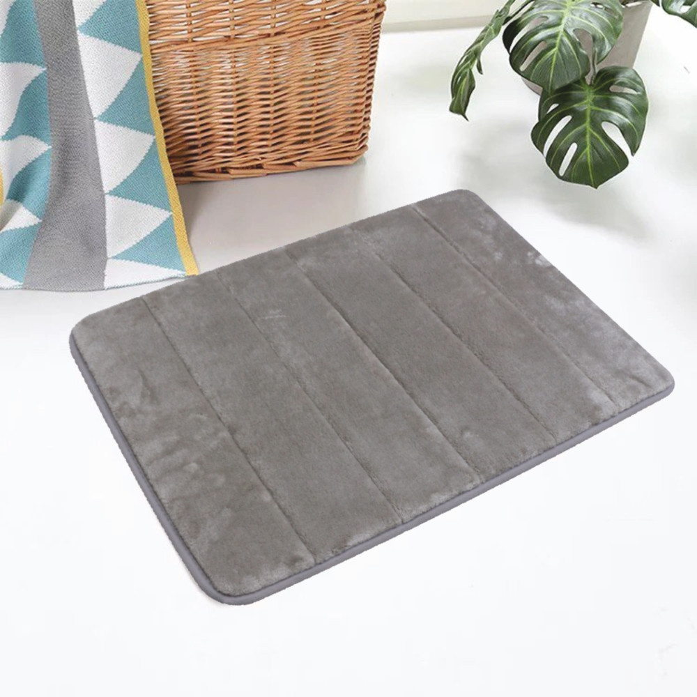 Сучасний килимок для ванної Aquarius з ефектом пам'яті М'який Антиковзкий 40 х 60 см Темно-Бежовий Буча - фото 1