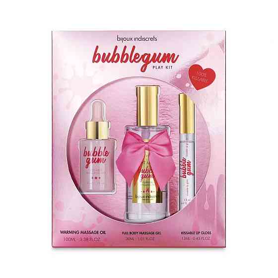 Подарочный набор косметики Bijoux Indiscrets Bubblegum Play Kit, массажное масло, гель, блеск Sex Aura Киев