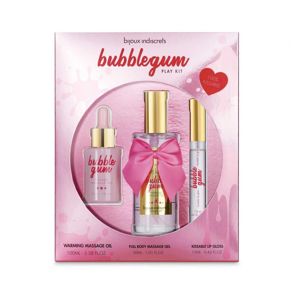 Подарочный набор косметики Bijoux Indiscrets Bubblegum Play Kit, массажное масло, гель, блеск Sex Aura Киев - изображение 1