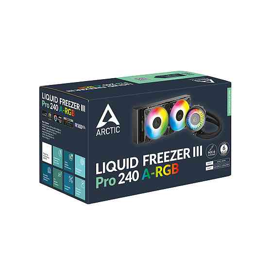 Система водяного охолодження Arctic Liquid Freezer III Pro 240 A-RGB Black (ACFRE00182A) ( 10190 ) Харків