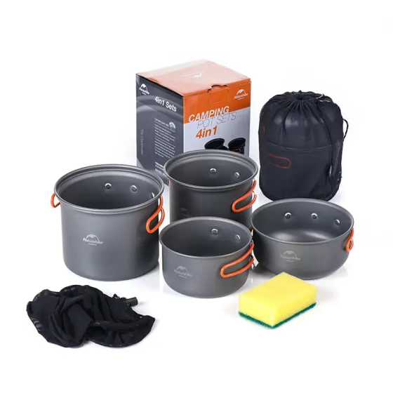 Набор туристической посуды Naturehike NH15T401-G (4 шт.) Винница