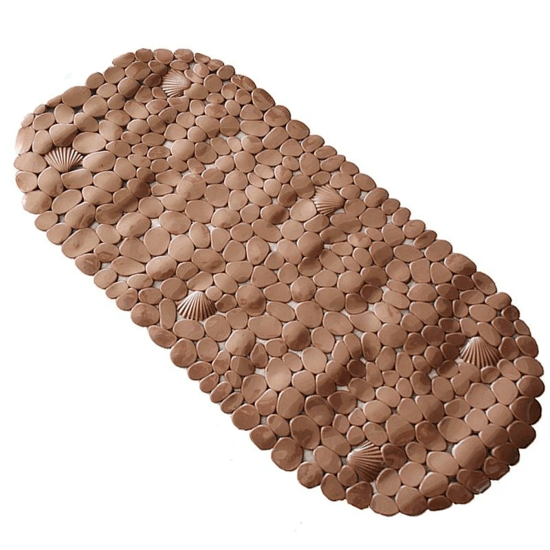 Силиконовый коврик для ванны и душа Bathlux овальной формы, нескользящий, люкс качество 69 х 35 см Коричневый Каменец-Подольский - изображение 5