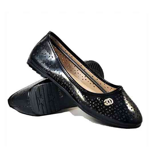 Жіночі Балетки Чорні Лакові з Перфорацією Мокасини Туфлі Літні (розміри: 36,37,38,39) — 870 Дніпро
