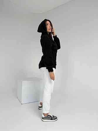 Жіноча тепла флісова кофта на змійці щільний двосторонній фліс Чорний, 50/52 Одеса