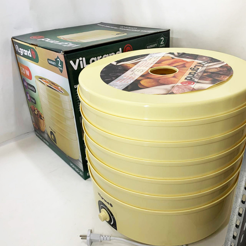 Сушарка дегідратор для харчових продуктів VILGRAND VDF520-20 520 Вт 20 Л, Сушарка для грибів та ягід DR-95 Львів - фото 8