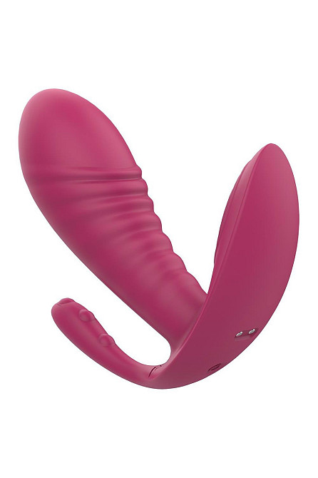 Массажер-вибратор рельефный Dream Toys Essentials с тройной стимуляцией, красный Sex Aura Киев - изображение 2