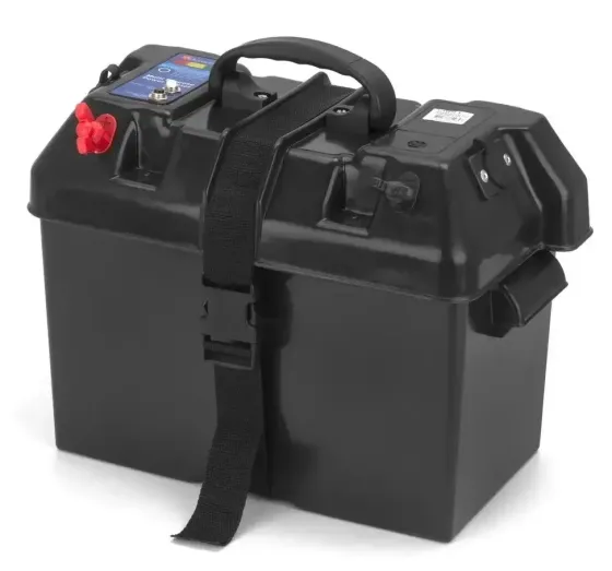 Кейс для акумулятора 335х185х225 мм (група 27/31) з зовнішніми клемами та роз'ємом прикурювача Київ
