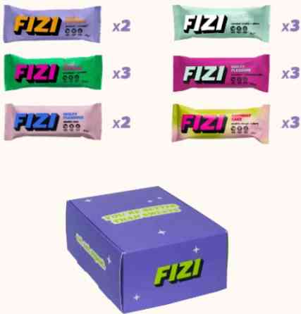Веганські протеїнові батончики FIZI Grand Pleasure Box 16x45g асорті Київ