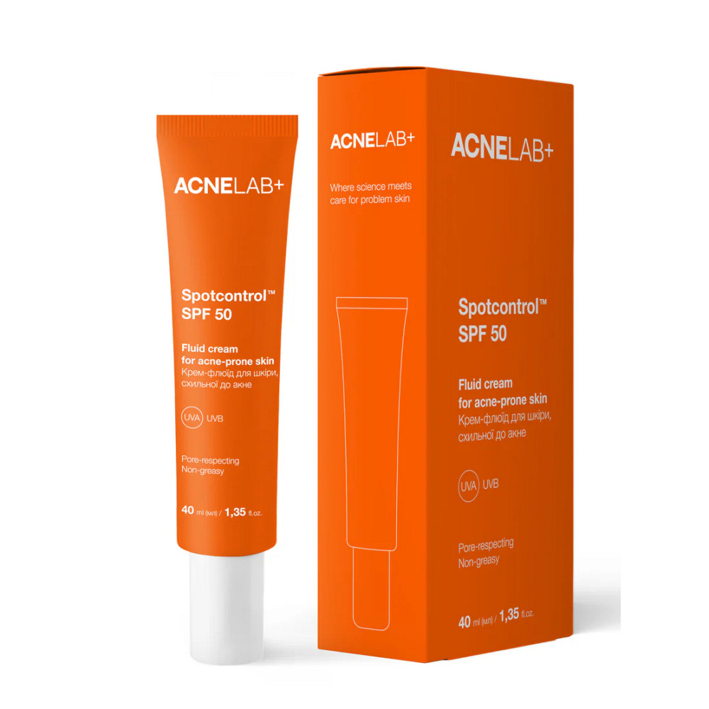 Крем-флюид для кожи склонной к акне Spotcontrol SPF 50 Fluid cream for acne-prone skin ACNELAB+ 40 мл Киев - изображение 16