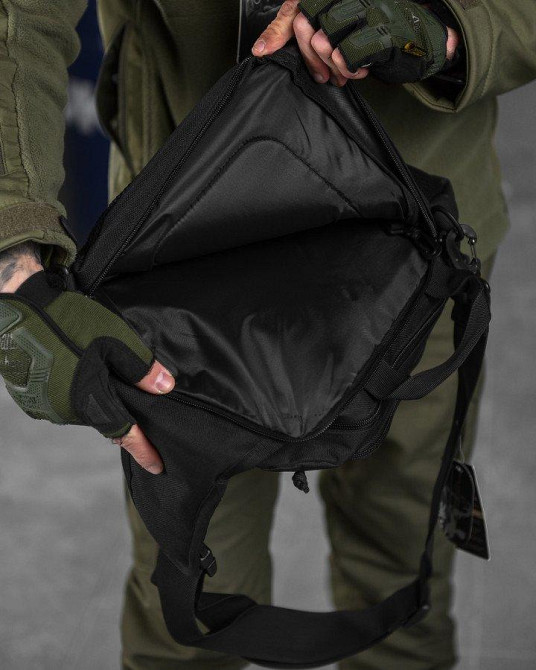 Сумка-слінг тактична з однією лямкою SILVER KNIGHT 8 л black ВТ6396 Одеса - фото 5