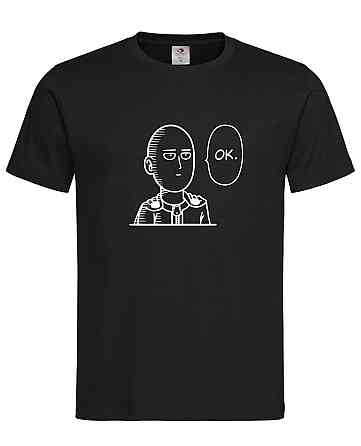 Футболка «Сайтама — One Punch Man» — для настоящих фанатов аниме Черный, S Городище
