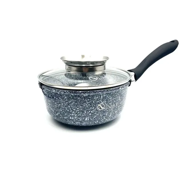 Ковш с антипригарным покрытием UNIQUE UN-5602 18см с крышкой Объемом 1.9 л Одесса - изображение 3