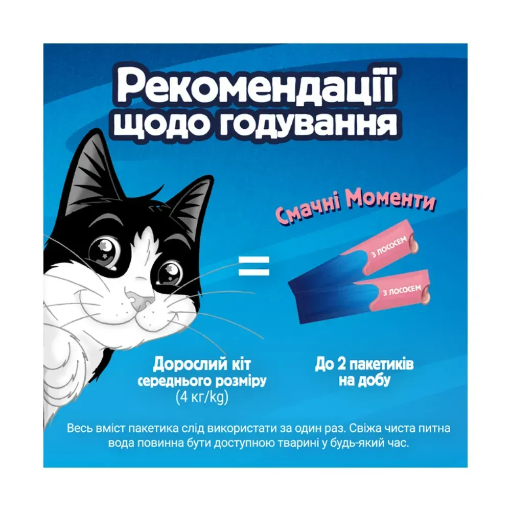 Вологий додатковий корм FELIX Смачні моменти для дорослих котів, з лососем, 4х10 г Київ - фото 8