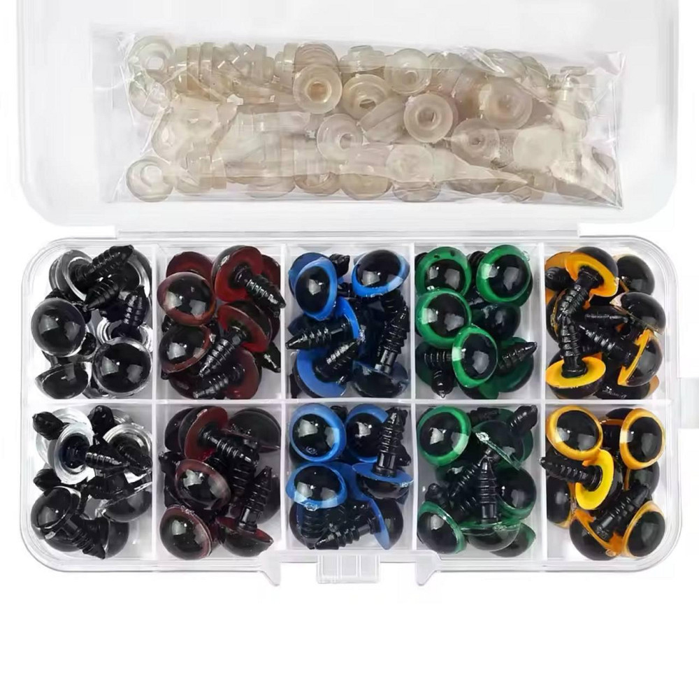 Набор глаз для игрушек 10 мм 5 цветов 100шт. Киев - изображение 1