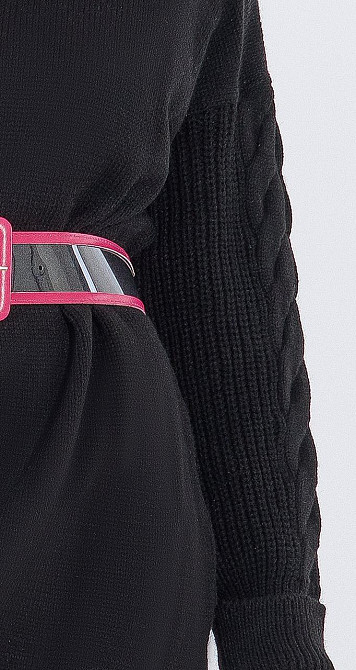 В'язаний об'ємний светр плаття з візерунком (42-48) Київ - фото 2