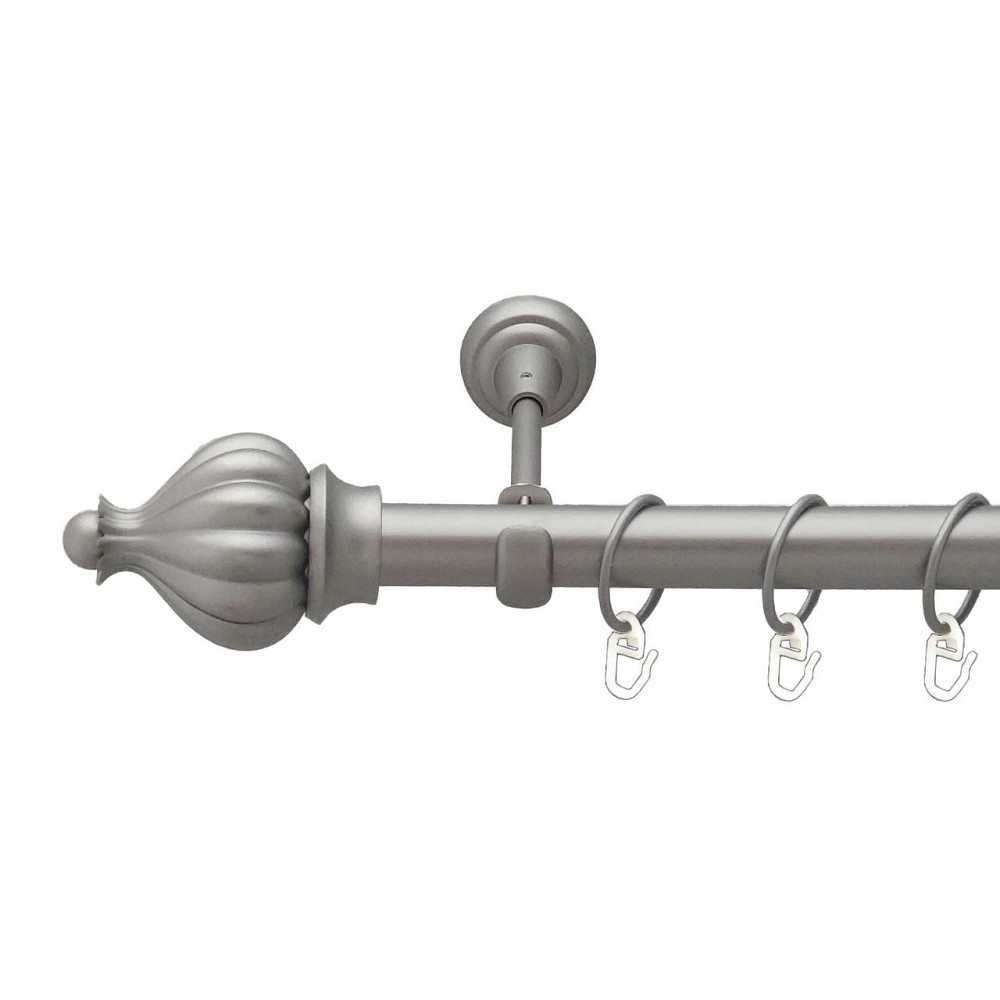 Карниз Orvit Таджа металевий однорядний відкритий гладка труба кільце металеве Сатин 25 мм 140 см (00-00027484) Львів - фото 1