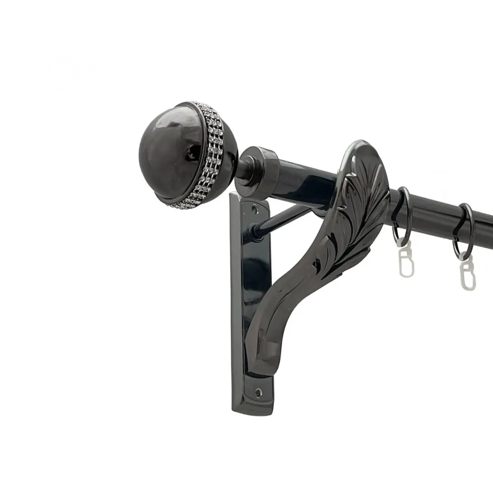 Карниз Orvit Авея металевий однорядний ретро гладка труба кільце металеве Онікс 25 мм 300 см (00-00021418) Львів - фото 1