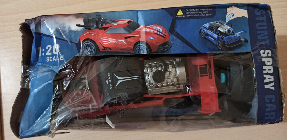 Автомобіль на пульті управління з парою і підсвічуванням 1:20 червоний коробка з невеликим дефектом Київ - фото 10