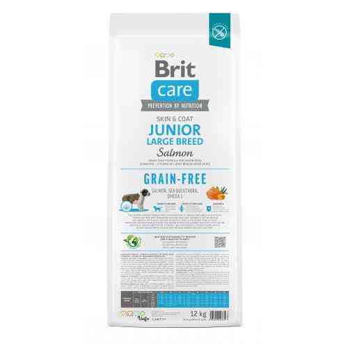 Сухий корм Brit Care Dog Grain-free Junior Large Breed для молодих собак великих порід, беззерновий з лососем, 12 кг Київ