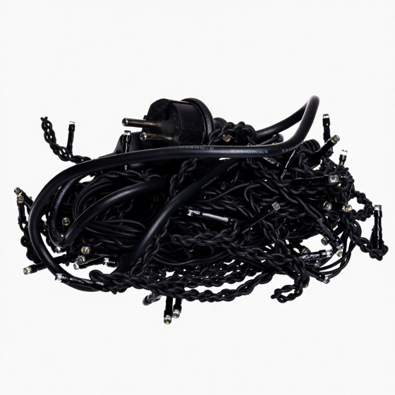 Новорічна гірлянда вулична Бахрома 6 м 105 LED чорний провід Жовтий 6МBY Коломия