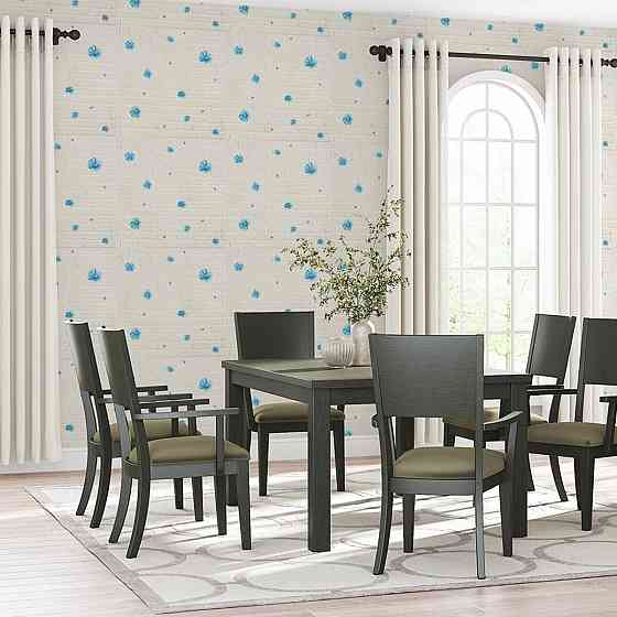 Панель стінова 3D 700х700х4мм Блакитні квіти SW-00001977 Київ