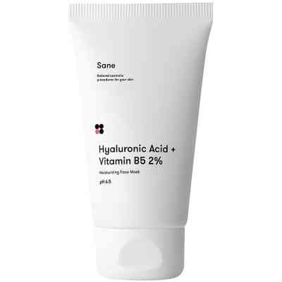 Маска для лица Sane Hyaluronic Acid + Vitamin B5 Moisturizing Face Mask С гиалуроновой кислотой 75 мл (4820266830205) Винница