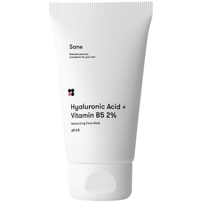 Маска для лица Sane Hyaluronic Acid + Vitamin B5 Moisturizing Face Mask С гиалуроновой кислотой 75 мл (4820266830205) Винница - изображение 1