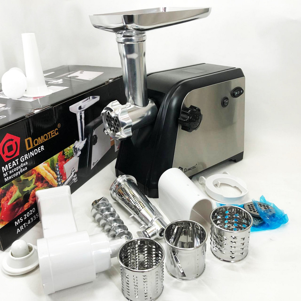 Електрична м'ясорубка з овочерізкою, Електром'ясорубка з реверсом і насадкою для ковбаси NY-85 Івано-Франківськ - фото 2