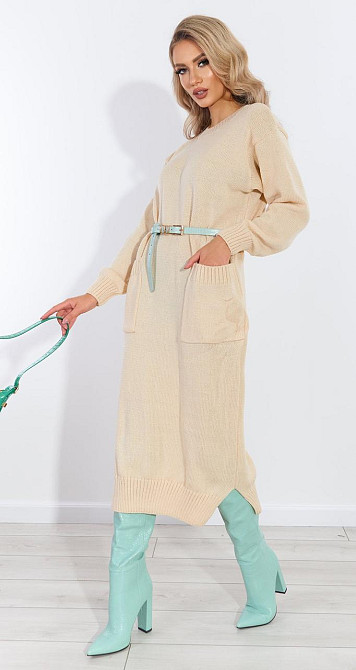 Довге в'язане плаття (42-46) Київ - фото 3