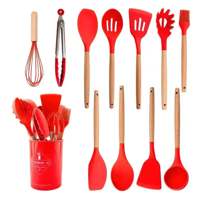 Digital Набор кухонных принадлежностей силиконовый Kitchen Set RB-2239 фиолетовый (12 предметов Киев - изображение 4