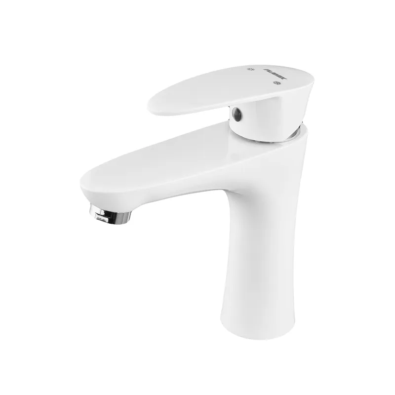 Змішувач для умивальника Plamix Cezar-001 White з підводом води (PM0661) Харків - фото 1
