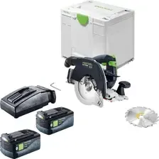 Электрическая пилка Festool HKC 55 KEB-Basic akumulatorowa pilarka tarczowa 18 V 160 mm bezszczotkowa + 2x akumulator 5,0 Ah + Киев