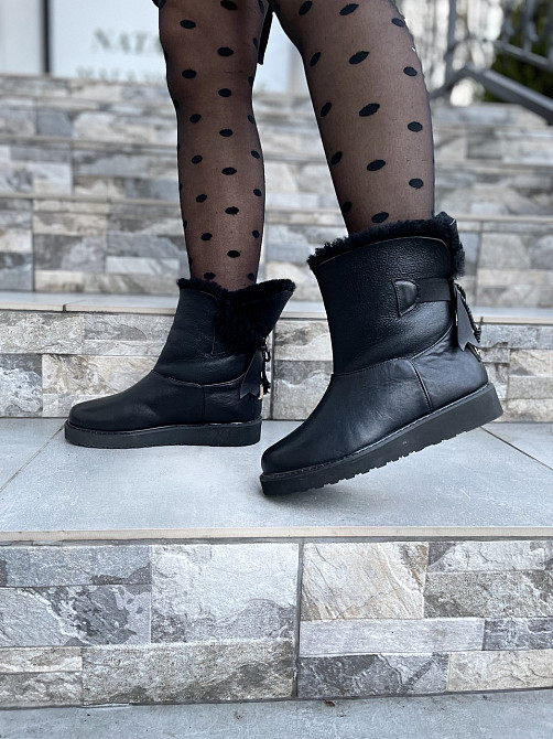 Olli Угги жіночі OLLI чорні натуральна шкіра зима 35р. (3369) Коломыя - изображение 10