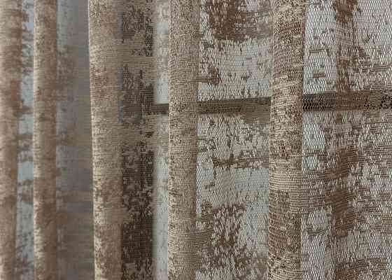 Кухонная арка VR-Textil № 000к жаккард «Мрамор Al-1» коричневый 280х170 см (51-230) Киев