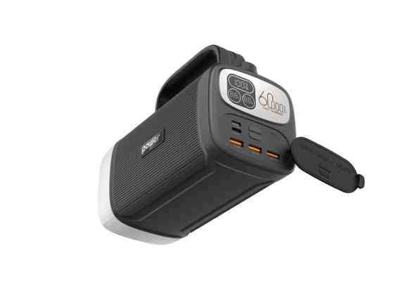 Повербанк C61 для ноутбука 60000 mAh 100W — чорний (з ліхтарем і ручкою) Киев