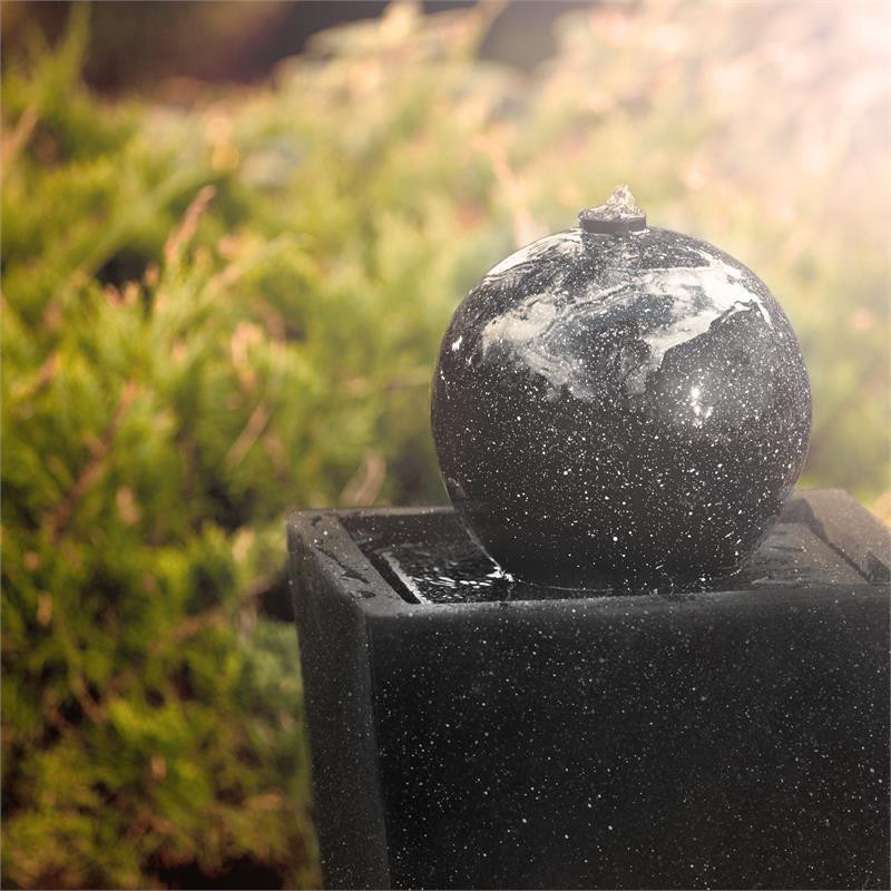 Кенигсбрунн фонтан солнечный 200 л/ч светодиодный аккумулятор базальтовый вид (Германия, читать описание) Ровно - изображение 3