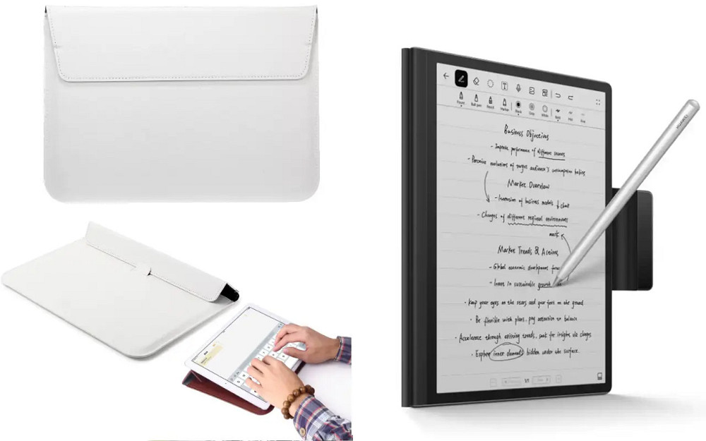 Чехол-конверт VitoCase для HUAWEI MatePad Paper, с функцией подставки для книги Белый Киев - изображение 1