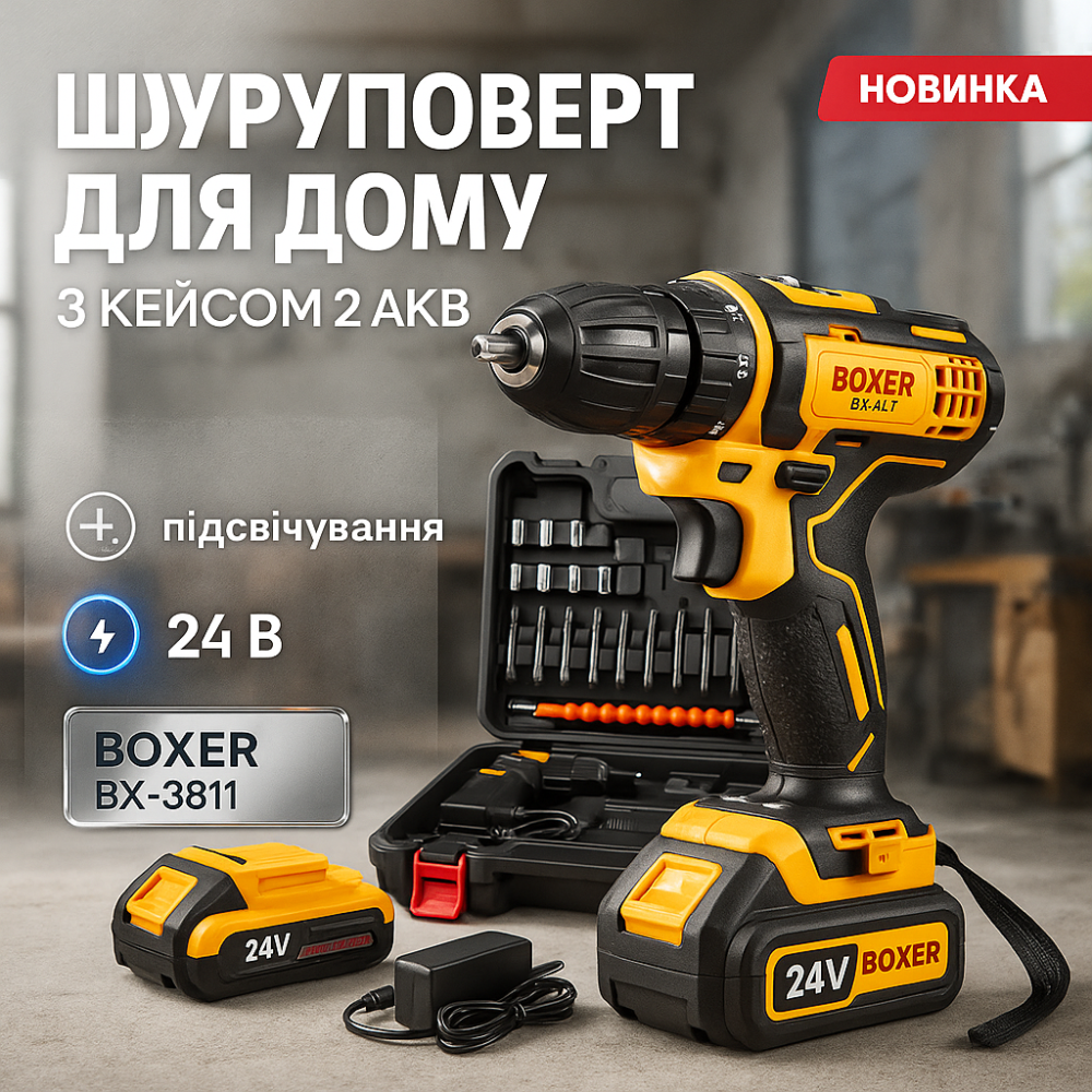 Аккум дрель шуруповерт, Аккумуляторная дрель-шуруповерт для стройки, Шуруповерт с набором сверл в кейсе ZL-83 Львов - изображение 10