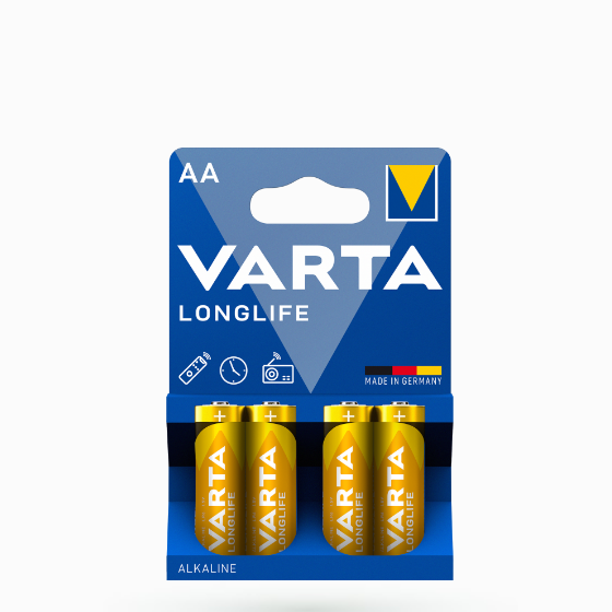 Батарейка лужна AA/LR6 (бл-4шт) VARTA Longlife Житомир - фото 1