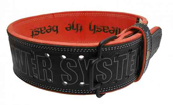 Пояс для важкої атлетики Power System PS-3830 Beast шкіряний Black/Red L Каменское