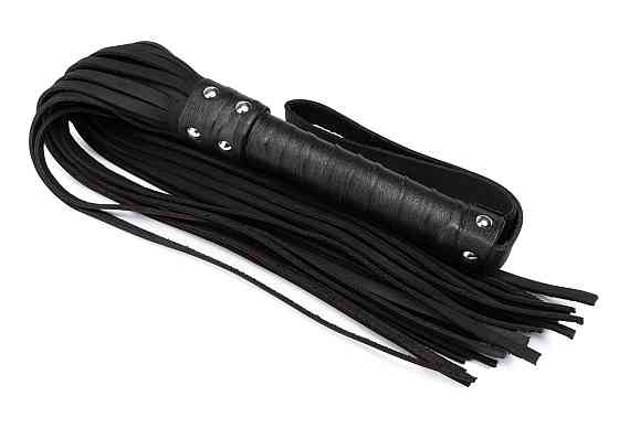 Флогер з натуральної шкіри Flirty Hard Leather - Black, BG-00002 Sex Aura Київ