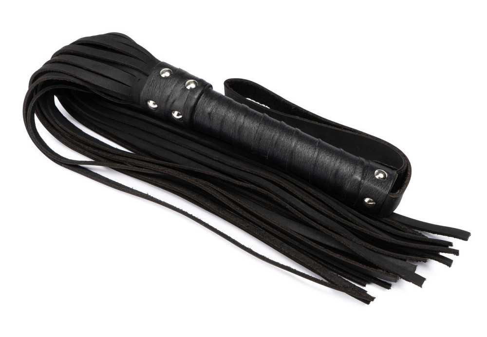 Флогер з натуральної шкіри Flirty Hard Leather - Black, BG-00002 Sex Aura Київ - фото 3