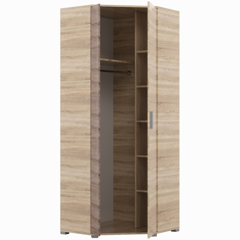 Шкаф угловой Эверест Бриз ШКУ-14 сонома + трюфель (DTM-2313) Днепр - изображение 2