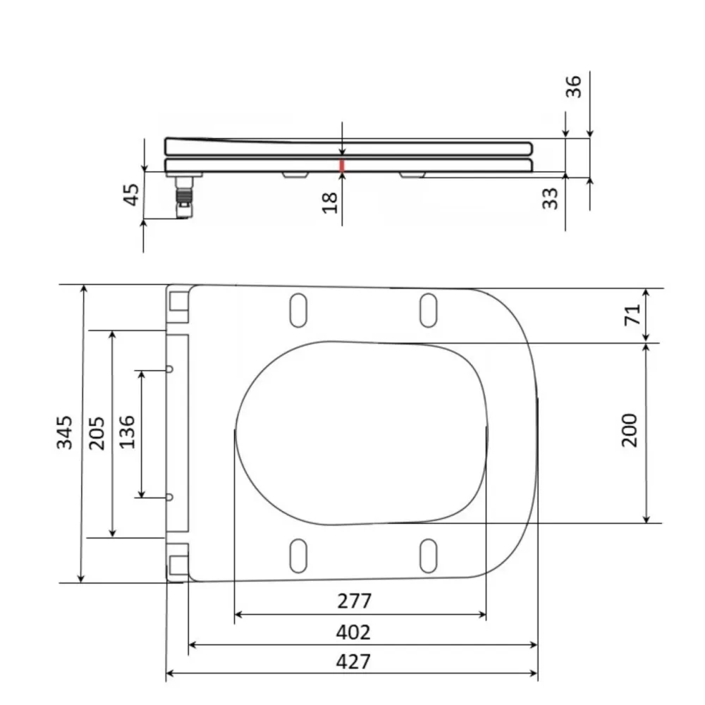 Сидіння для унітаза Qtap Tern 420х340х35 мм, Matt Black, з мікроліфтом, Slim Duroplast, Quick Release QT99HY2322MB Київ - фото 2